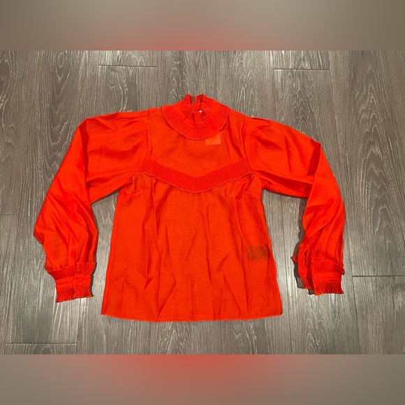 H&M Scarlet Blouse with Ruffle Trim - Picture 3 of 10